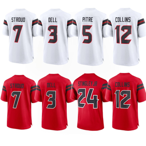 เสื้อฟุตบอลอเมริกัน TEXANS แบบสั่งทำพิเศษ ขายดี ลายพิมพ์ระบายอากาศ แขนสั้น หมายเลข 7 สตรูด 3 สำหรับ 5 พิเตร - Product Image 1