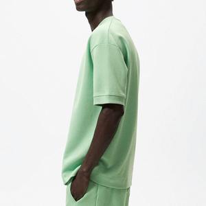 2025 gros coupe ample hommes T-Shirt 100% coton imprimé uni imprimé surdimensionné coton blanc T-Shirt - Product Image 3