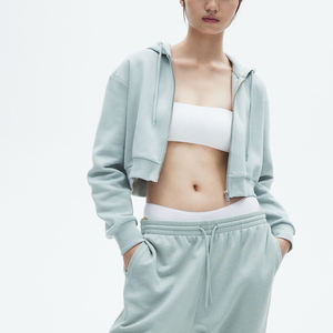 Sudadera Corta con Capucha y Cremallera para Mujer, con Logotipo Personalizado, Informal, para Deportes de Invierno - Product Image 2