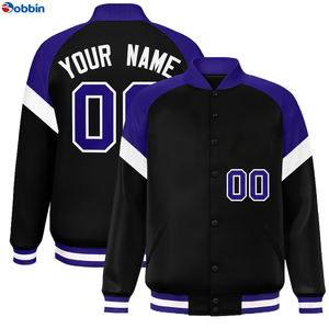 Veste universitaire unisexe pour homme BOBBIN INDUSTRIES, vente chaude, personnalisable, style baseball, tissu en toile, polaire, grande taille - Product Image 5