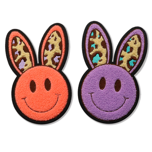Well-Designed Custom Embroidered Patch Large Logo Easter Design Chenille Easter Bunny Patches for Clothing - Product Image 5