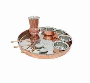 Lujo Ecológico Forma redonda Cena Thali Set Top Trending Steel Copper Thali Set para uso en hoteles Diseño único al mejor precio - Product Image 5