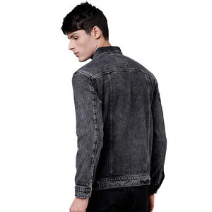Chaquetas de mezclilla profesionales para hombres, chaquetas informales de invierno de manga larga con bolsillo frontal de algodón para hombres - Product Image 2