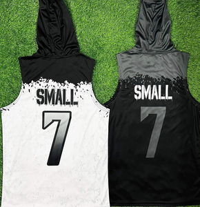 Camiseta de Compresión Reversible sin Mangas y Pantalones Cortos con Capucha, Uniforme de Fútbol Americano 7v7, Transpirable, 100% Poliéster - Product Image 2