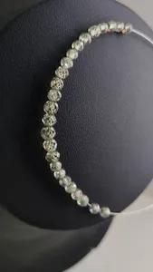 3.50-4.50mm perles à facettes Moissanite presque blanches perles de pierre AAA Grade 8mm pour la fabrication de bijoux personnalisés - Product Image 5