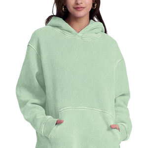 À la mode 2025 reine femmes sweats à capuche surdimensionnés polaire à capuche pull décontracté sweats manches longues solide automne hiver tenues hauts - Product Image 2