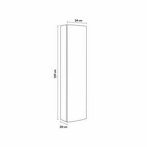 Conjunto de Columna de Baño Moderna de 139 cm de Alto, Ahorradora de Espacio, en Blanco Mate, Modelo Havana - Product Image 1