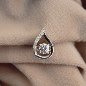 Dainty Women's 925 Sterling Silver Love Moissanite Pendant with Fashion Jewelry Lightweight Chains Moissanite Pendants & <b>Charms</b> - Product Image 1