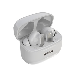 Porodo Soundtec ANC & ENC TWS Auriculares con cancelación de ruido con auriculares transparentes en blanco y negro - Product Image 3