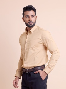 เสื้อเชิ้ตแขนยาวคอตั้งสำหรับผู้ชาย, ผ้าฝ้าย100% พรีเมี่ยมสำหรับโอกาสทางการระบายอากาศได้ดีสวมใส่สบาย - Product Image 6