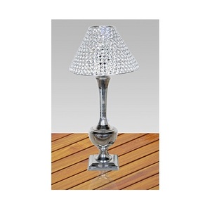 European Crystal Table Lamp Hollow Decoration Hotel Table Centerpiece LED Modern AC Powered Golden Finish - Product Image 3