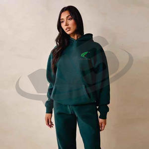 Wholesale Custom Women Tracksuit Premium Winter Collection <b>Hooded</b> Cotton Tracksuit Set Breathable Lightweight Sportswear - Product Image 5