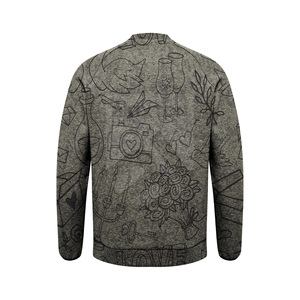 Sweat-shirts à col rond pour femmes, coupe ajustée, en molleton épais, avec broderie frontale et impression sérigraphiée, respirants, pour l'hiver/l'automne, anti-rétrécissement - Product Image 2