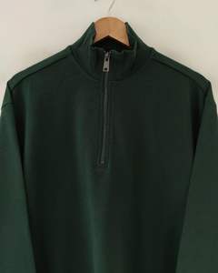 OEM al por mayor 100% algodón hombres media cremallera sudadera calidad superior con logotipo personalizado bordado para el otoño - Product Image 2