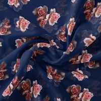 Tissu imprimé en georgette de qualité supérieure, imprimé numériquement, pour robes, fabricant de textiles sur mesure, OEM, ODM, fournisseur de marques privées