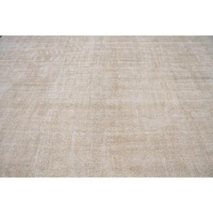 พรมตุรกีวินเทจ ขนาด 7.3x10.8 ฟุต (222x330 ซม.) พรมขนสัตว์ลายดอกไม้สีเบจ - Product Image 4