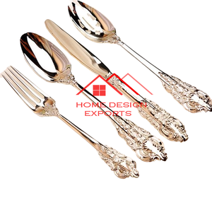 Juego de Cubiertos de Metal con Acabado Dorado, Juego de 5 Piezas con Logotipo Personalizado, Cubiertos de Metal de Alta Venta al por Mayor - Product Image 5