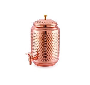 Traditional Indian Aluminum Alloy <b>Hot</b> & <b>Cold</b> <b>Water</b> <b>Dispenser</b> Handcrafted Eco-Friendly Easy to Clean for Hotel <b>and</b> Outdoor Use - Product Image 2