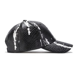 Casquette en cuir pour homme au design classique, aspect vintage, cuir véritable souple, casquette classique pour tous les jours, décontractée, voyage en plein air - Product Image 3