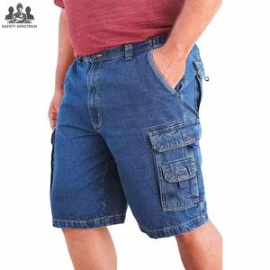 Shorts Vaqueros Vintage para Hombre, 100% Algodón, Sólidos, Casuales, Holgados, Transpirables, Ropa de Calle de Verano, Venta al Por Mayor Personalizada - Product Image 1