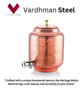 La artesanía clásica de cobre Matka Heritage 2025 más vendida cumple con el encanto rústico martillado 8 LTR aplicable para agua hirviendo - Product Image 2