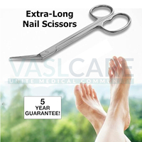 Ciseaux à ongles TOE à manche extra long en acier inoxydable, instruments chirurgicaux de pédicure, manucure, podologie, pour usage infantile, avec boîte