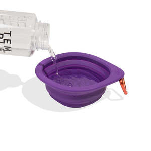 Bol de voyage pliable pour chien Purple Portable Go Bowl Peak, taille XL, capacité 1000 ml, en silicone et acier inoxydable, pour la randonnée - Product Image 4