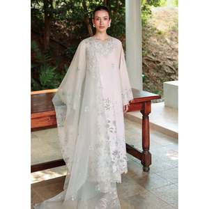 Conjunto de 3 Piezas de Chifón con Bordado Láser y Organza para Primavera/Verano - BIC-4904 - Product Image 1