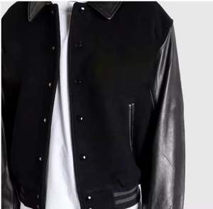 Taille personnalisée Logo Letterman Patchwork Baseball Varsity Veste pour hommes Col montant avec Logo avant Position Hommes Style décontracté - Product Image 1