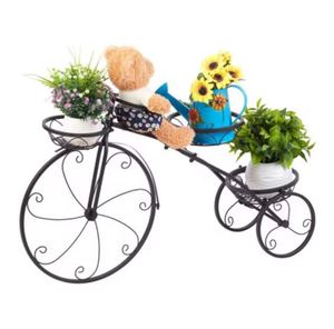 Soporte de macetas de metal vintage Big Dead Color negro mate bicicleta eleva tu decoración interior con este elegante soporte de maceta - Product Image 4