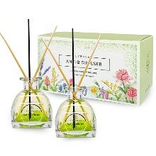 Diffuseur de parfum en verre Even Day 1+1 (50ml + 50ml) avec bâtonnets en rotin, parfum d'ambiance longue durée - Product Image 2