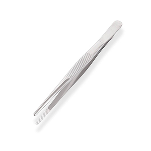 Pince à épiler en plastique manuelle en acier inoxydable de haute qualité pince à pansement à pointe dentelée outil - Product Image 1