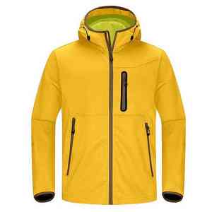 Veste Softshell à fermeture éclair SUMROOS personnalisée, respirante, coupe-vent, imperméable, grande taille, avec impression numérique pour homme, utilisation en extérieur en hiver - Product Image 2