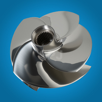 Kit d'impeller de pompe GTR 230 / GTR-X 230 PWC, surface polie, 4 pales, diamètre 161 mm, pour jet ski Seadoo