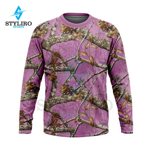 Camisetas de algodón de 240 gramos para hombre, camisetas de camuflaje con estampado de árbol Real para cazar en la jungla y acampar en el bosque - Product Image 3