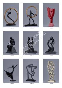 Modern Design Metal Reader Cast Aluminum Sculpture Figurines Statues <b>Decorations</b> for Book Lovers Reading Accessories Object - Product Image 5