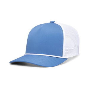 Casquette Trucker structurée à 5 panneaux, bicolore personnalisée, en maille légèrement incurvée, respirante, unie, avec cordon, pour le sport et les loisirs - Product Image 2