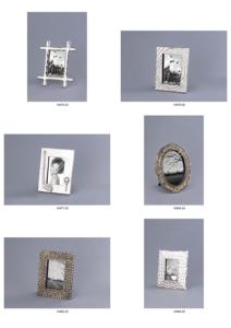 Cadre photo rectangulaire moderne en bois de manguier, écologique, pour photos, toile, animaux de compagnie, avec cadre décoratif en métal blanc, pour affichage - Product Image 3