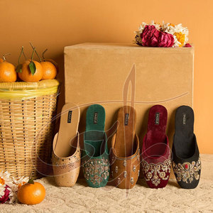 Comfort Designed Green Printed Handmade Anti-Slippery Non-Slip Sole Fashion Trend High Quality All-Season <b>Khussa</b> - Product Image 6