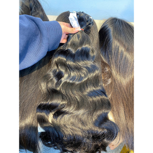 Extensiones de cabello humano HVN Natural 100%, pelucas de trama de cabello crudo Camboyano con textura rizada profunda, longitudes estiradas de 8 30 pulgadas - Product Image 1