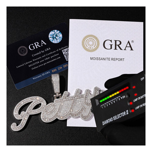 Gioielli a catena Moissanite gioielli personalizzati VVS moissanite 925 sterling silver lab diamond <span class=keywords><strong>nome</strong></span> personalizzato iced out jewelry - Product Image 1