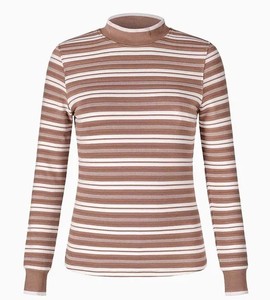 Camiseta a rayas de alta calidad para mujer: elegante, cómoda e ideal para trajes de moda e informales de manga larga y ajuste regular - Product Image 4