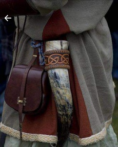 Chope Viking gravée personnalisée Tasse à boire en corne artisanale naturelle - Product Image 6