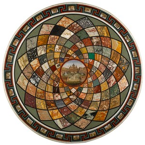 Mesa de centro moderna ecológica con incrustaciones de mármol Peitra Dura para muebles de sala de estar y decoración Interior/Exterior del hogar - Product Image 5