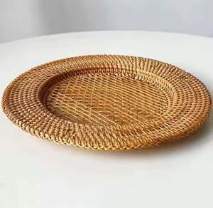 Placas de cargador de ratán al por mayor de Vietnam, diseño duradero ligero respetuoso con el medio ambiente hecho a mano para catering de eventos y fiestas - Product Image 4