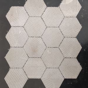 Tactile Elegance Hexagone 73mm Corps complet vitrifié Mosaïque Mat Pour bungalow, hôtel, cuisine, salle de bain, élévation 260x300mm - Product Image 4