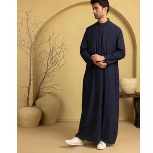 Túnica Musulmana Modest de Manga Corta de Algodón Marroquí, Diseño Transpirable para el Festival de Ramadán de Verano - Product Image 1