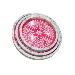 Plateaux de travail en nacre en bois de qualité supérieure Plateaux Snacks de table Plateau de service alimentaire pour accessoires de cuisine - Product Image 4