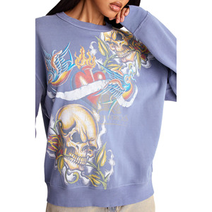 Sudadera con Capucha Extra Grande de Algodón Orgánico para Mujer, Estilo Moderno, Ecológica, con Cuello Redondo y Estampado, Logotipo Personalizado en la Parte Delantera - Product Image 4
