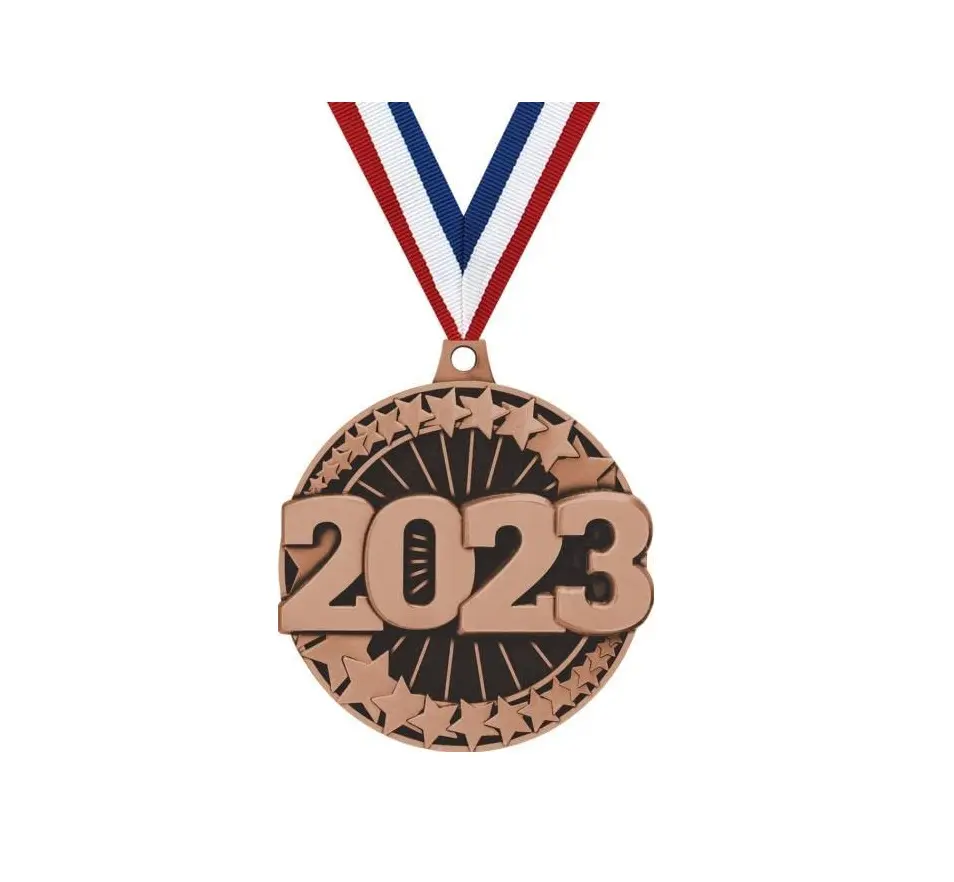 2023 Medal Award Lotes Incluídos Free Ribbon Bronze Finished Award Trophy Medal por adiba home decor